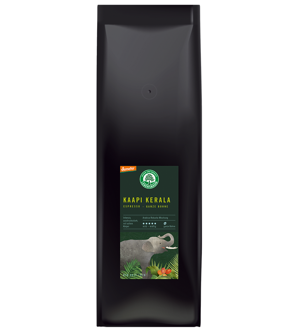 Bio Kaapi Kerala Kaffee ganze Bohne